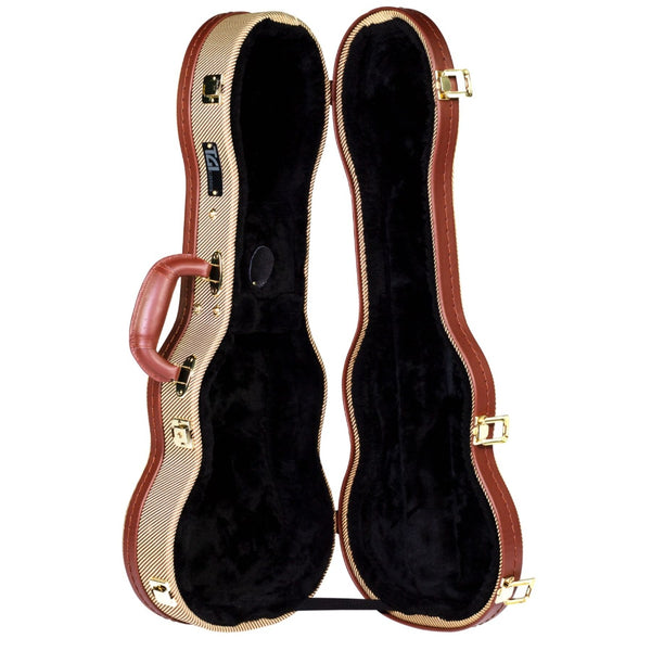 Tweed Concert Ukulele Wood Shell Case