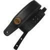 3" Leather Top Strap Black